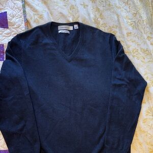 Calvin Klein Men's Deep Blue V-Neck Sweater